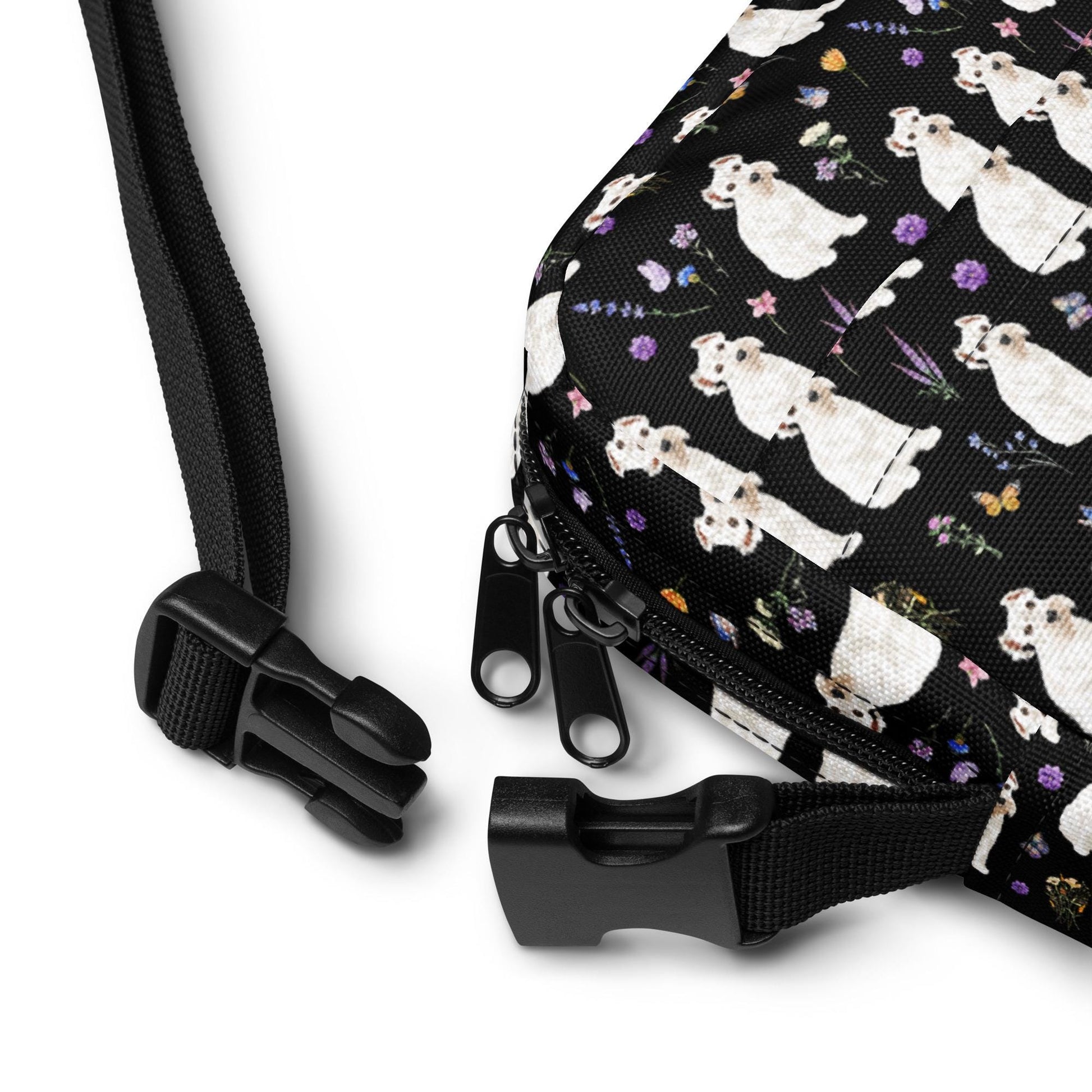 Cottagecore Schnauzer Crossbody Bag for Women & Youth, Miniature schnauzer gifts, dog mom shoulder bag, dog owner birthday gift, belly bag