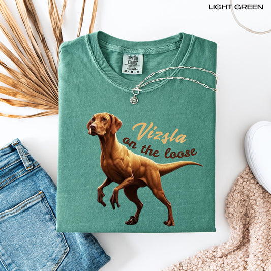 Vizsla Raptor On The Loose Shirt flatlay view