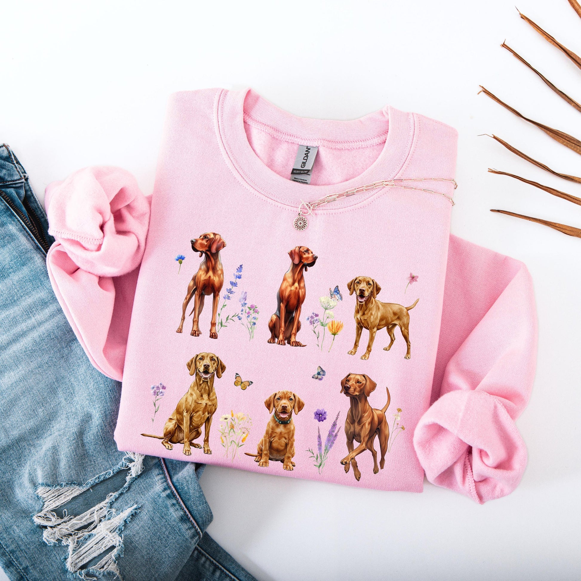 Wildflower Hungarian Vizsla Dog Shirt, vizsla mom sweatshirt, viszla gift, summer dog, pet mama gift, sister birthday gift, vizsla dad