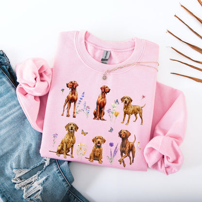 Wildflower Hungarian Vizsla Dog Shirt, vizsla mom sweatshirt, viszla gift, summer dog, pet mama gift, sister birthday gift, vizsla dad