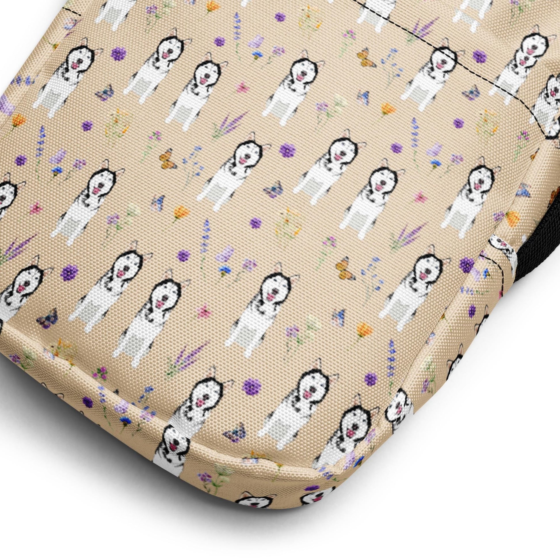 Cottagecore Siberian Husky Crossbody Bag for Women & Youth, husky gifts, dog mom shoulder bag, dog owner birthday gift, belly bag