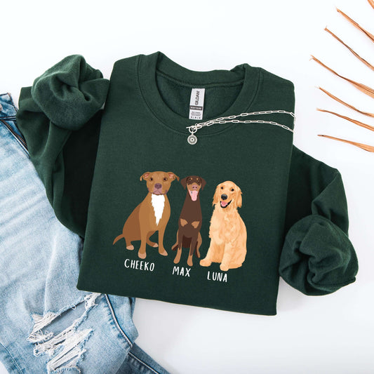 Mix & Match Dog Owner T-Shirt, personalized dog mom sweatshirt, golden retriever, german shepherd, doberman, golden retriever, labrador tee