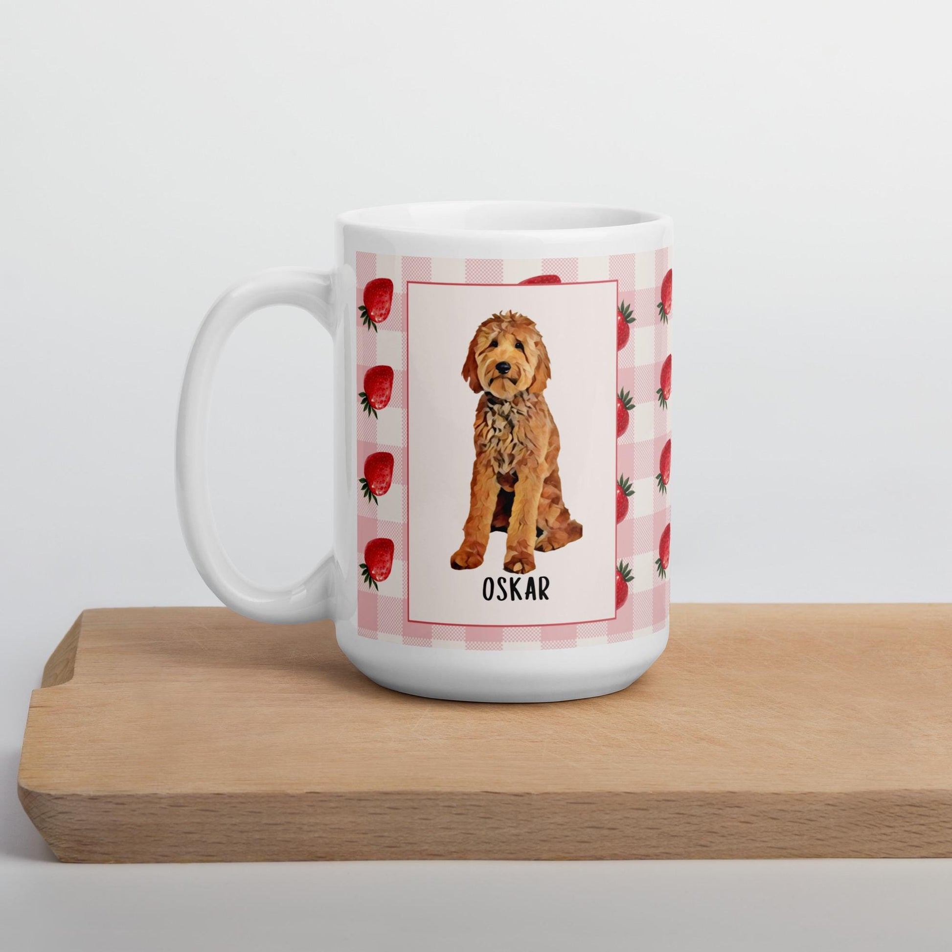 Strawberry Summer Goldendoodle Mug | 15oz