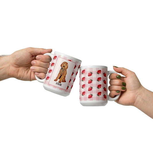 Strawberry Summer Goldendoodle Mug | 15oz