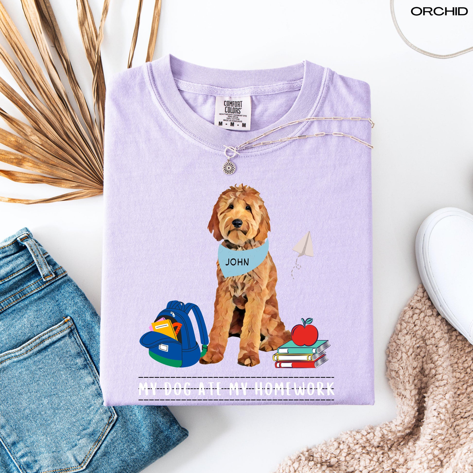 Goldendoodle Ate My Homework Shirt | Back To College Doodle Gift Sweatshirt