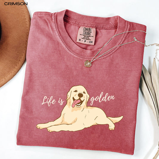 Life Is Golden T-shirt | Golden Retriever Mom Sweatshirt
