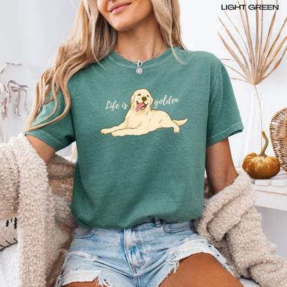 Life Is Golden T-shirt | Golden Retriever Mom Sweatshirt