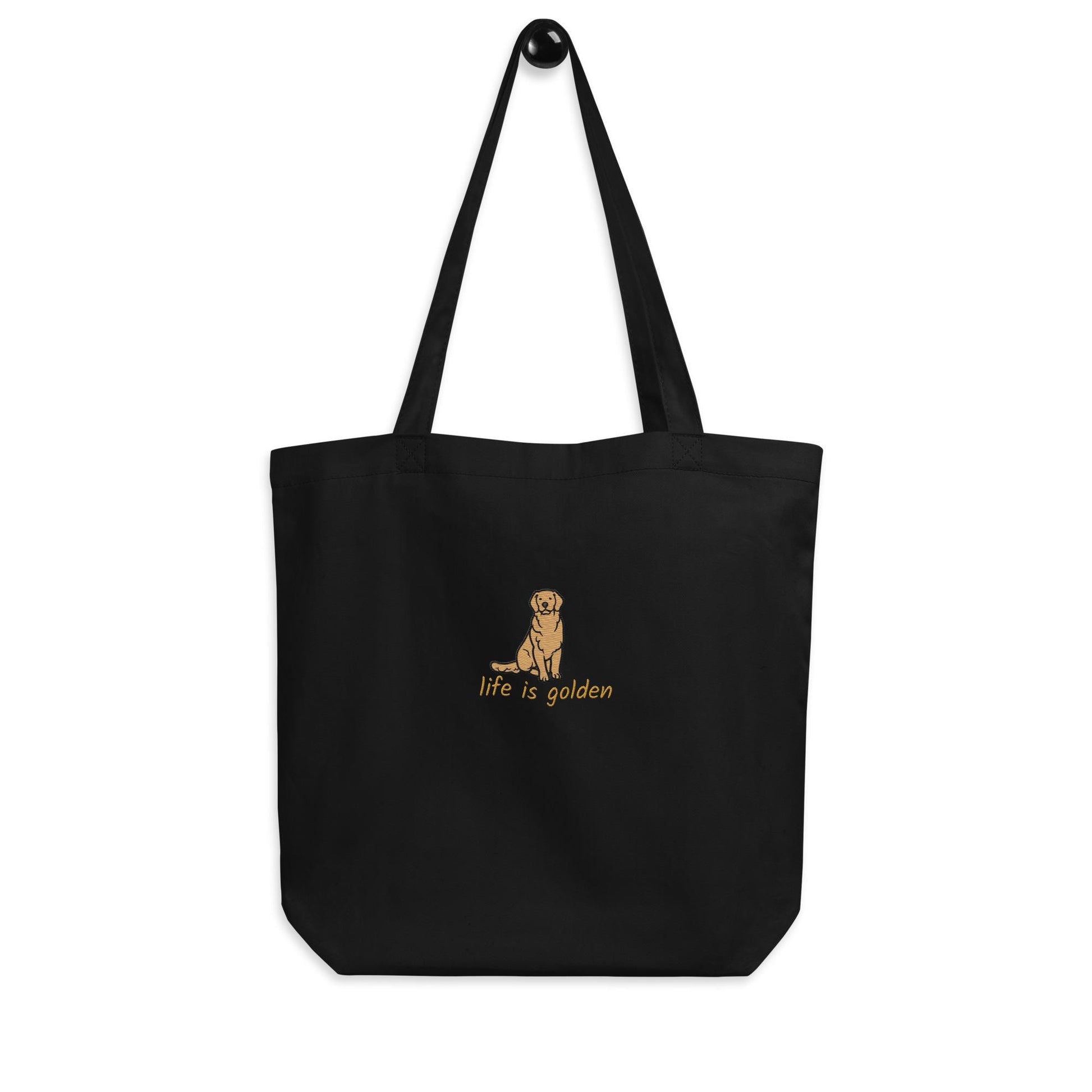 Life Is Golden Retriever Tote Bag | Organic Cotton