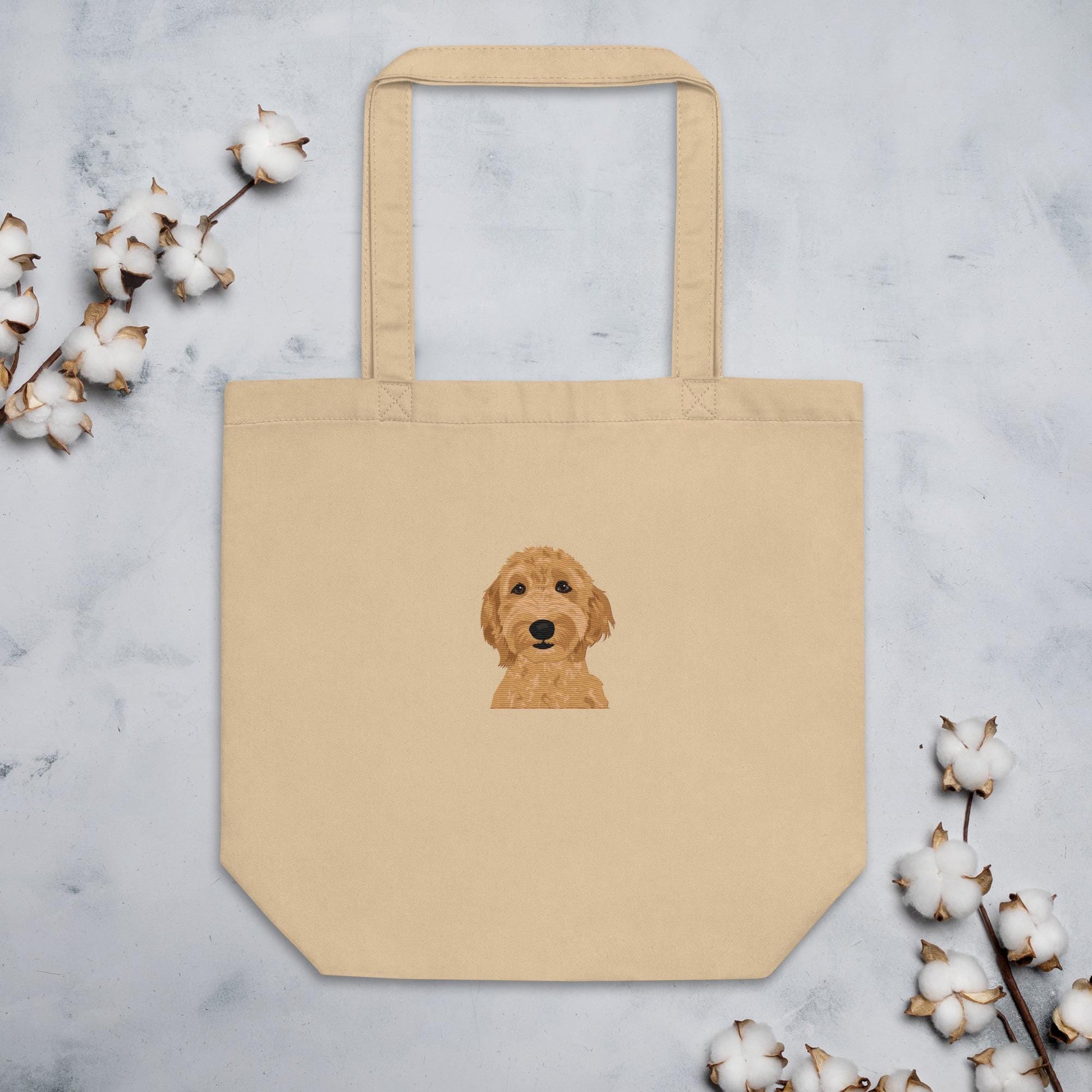 Golden Doodle Eco Tote Bag | Embroidered | Organic Cotton