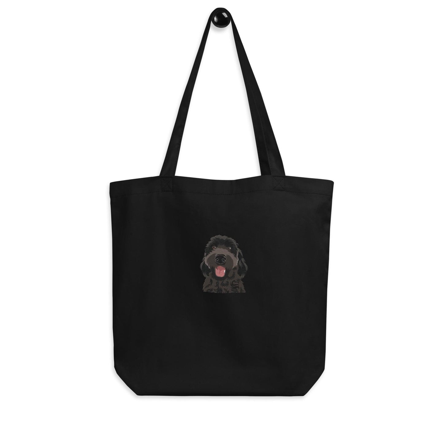 Black Golden Doodle Tote Bag | Embroidered | Organic Cotton