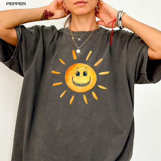 Evil Sunshine Halloween Shirt, Europe heatwave 2025 tee, y2k summer shirt, college girl gift, travel Texas gift, Nashville, Tennessee gift