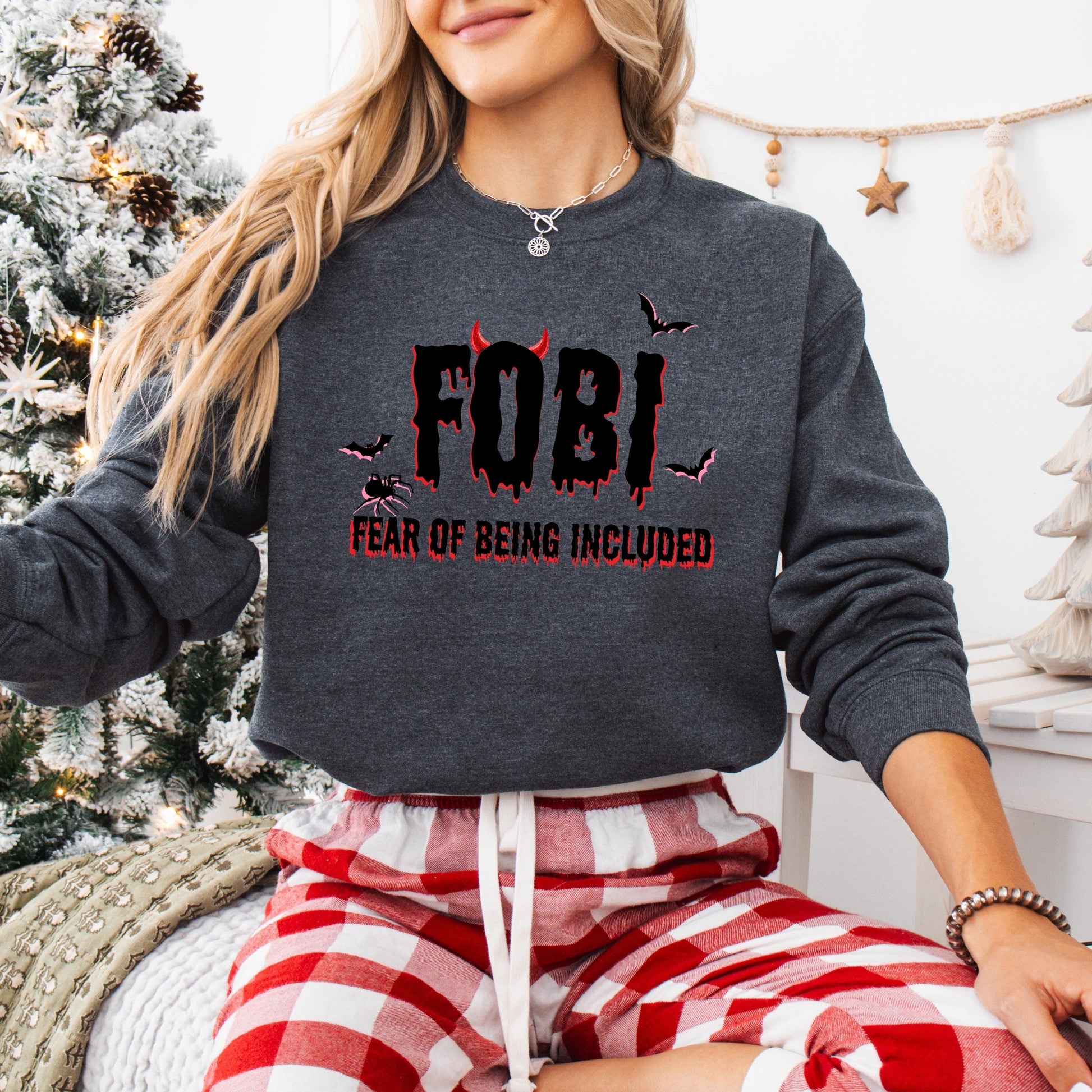 FOBI Fear Of Being Included Sweatshirt | Introvert Gift | Scary Movie Lover Gift | T-shirt, Sweatshirt, Hoodie