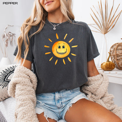 Evil Sunshine Halloween Shirt, Europe heatwave 2025 tee, y2k summer shirt, college girl gift, travel Texas gift, Nashville, Tennessee gift