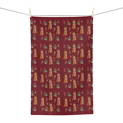 Christmas Goldendoodle Kitchen Towel | 8 Color Options - Unique Gifts For Dog Lovers | Love Dogs Gifts