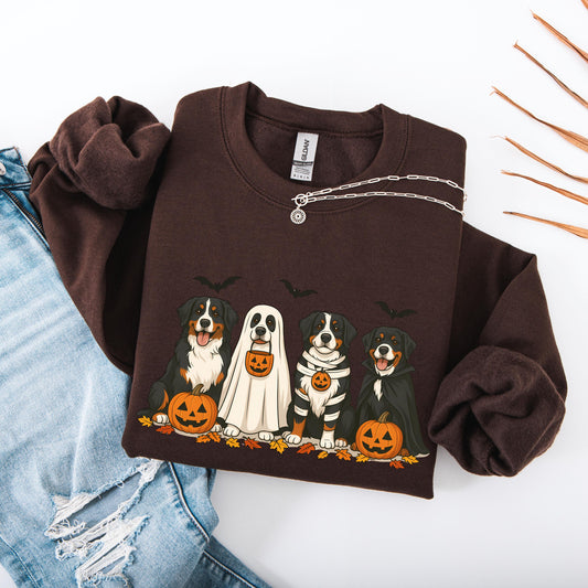 Halloween Bernese Mountain Dog Sweatshirt: Fall Dog Mom Gift