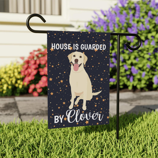 Personalized Labrador Retriever Garden Flag | House Is Guarded By Dog Yard Flag