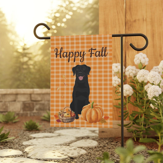 Happy Fall Labrador Garden Flag | Retriever Dog Yard Flag