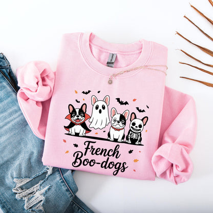 Halloween French Bulldog Sweatshirt: Fall Ghost Boo Dog Mom Gift