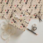 Reindeer Pitbull Christmas Wrapping Paper | Set of 3 Sheets