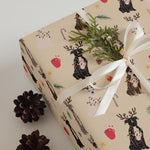 Reindeer Pitbull Christmas Wrapping Paper | Set of 3 Sheets