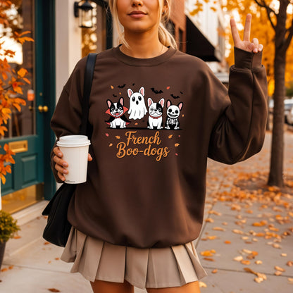 Halloween French Bulldog Sweatshirt: Fall Ghost Boo Dog Mom Gift