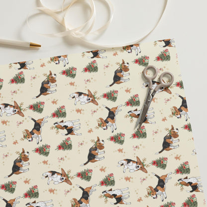 Christmas Beagle Wrapping Paper