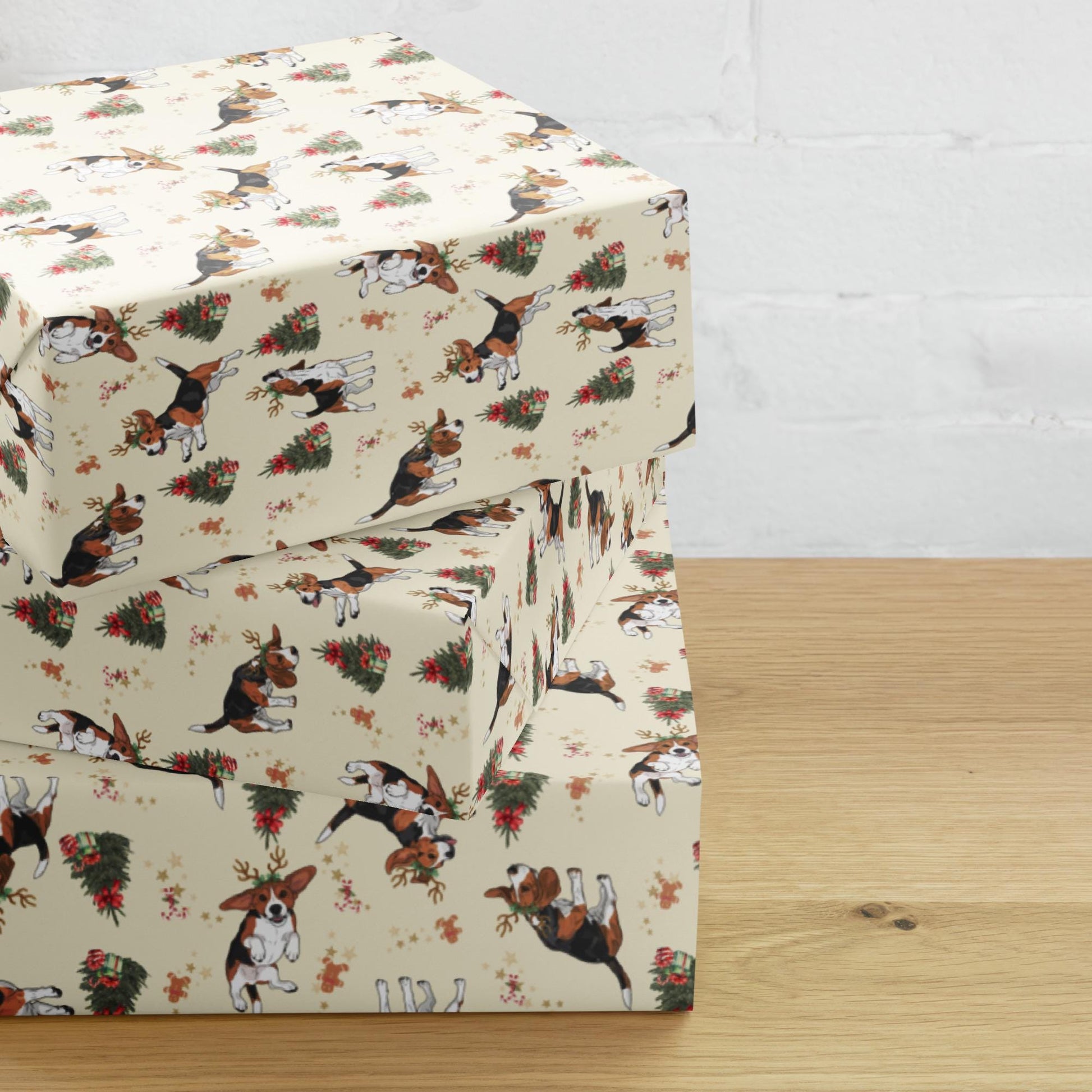 Christmas Beagle Wrapping Paper