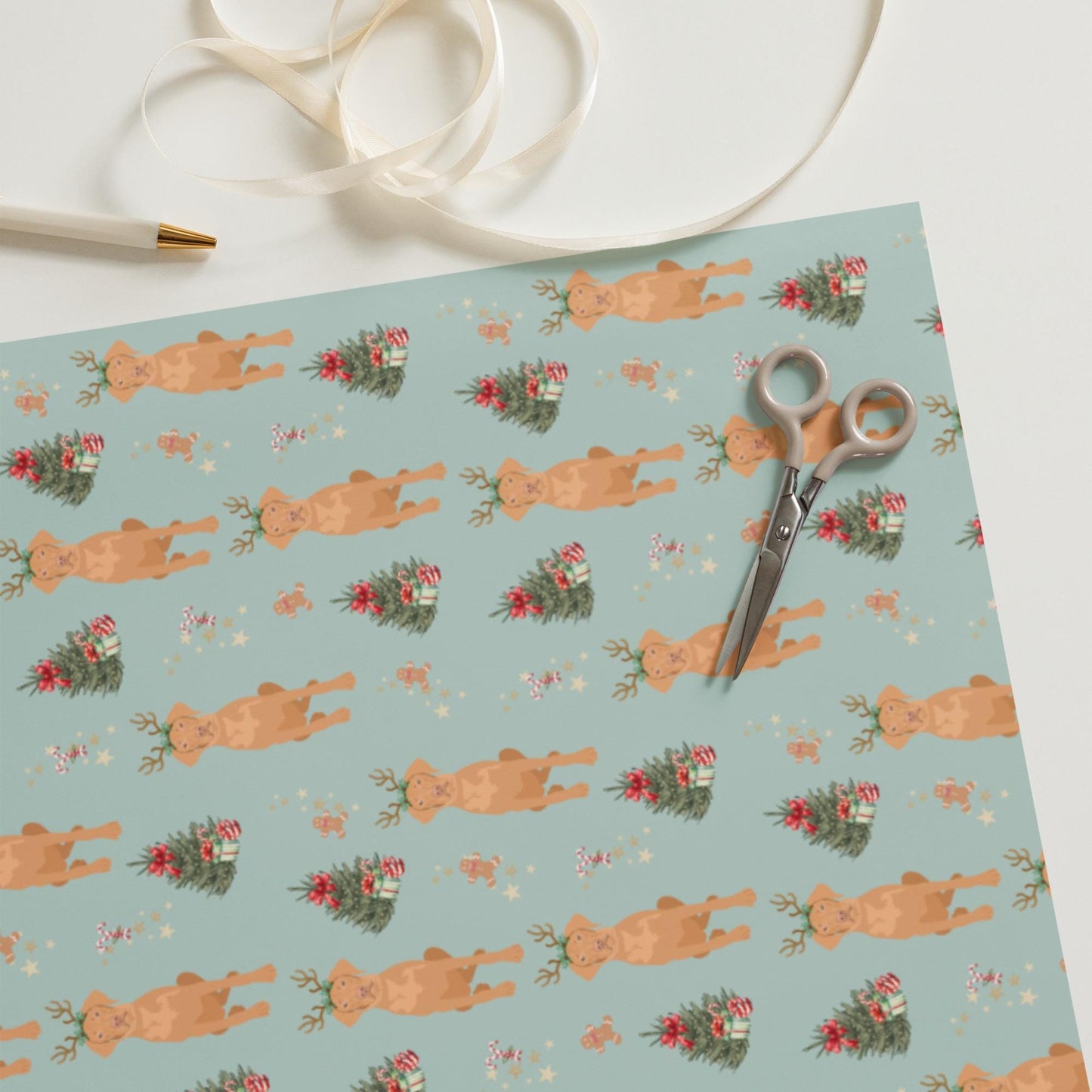 Christmas Vizsla Wrapping Paper:Set of 3 | Hungarian Viszla Gift
