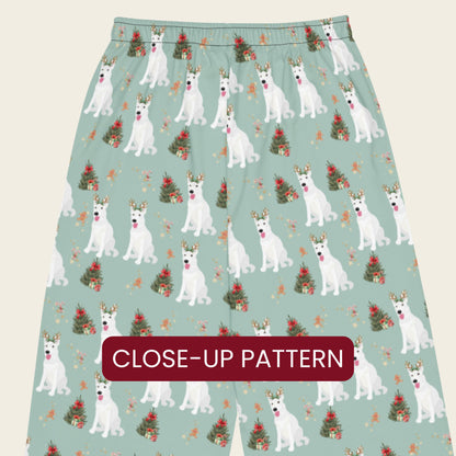 Christmas White German Shepherd Pajama Pants