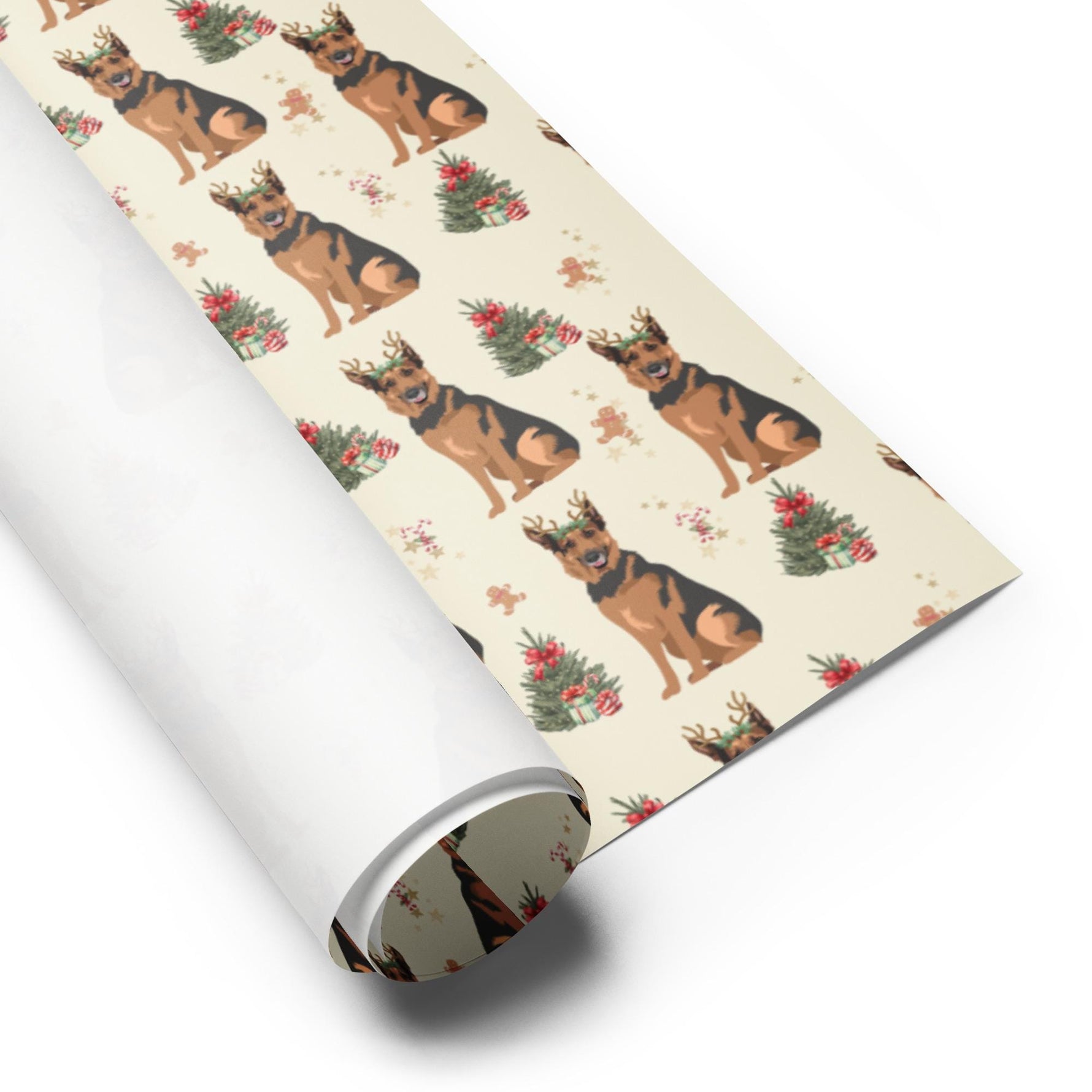 Christmas German Shepherd Wrapping Paper