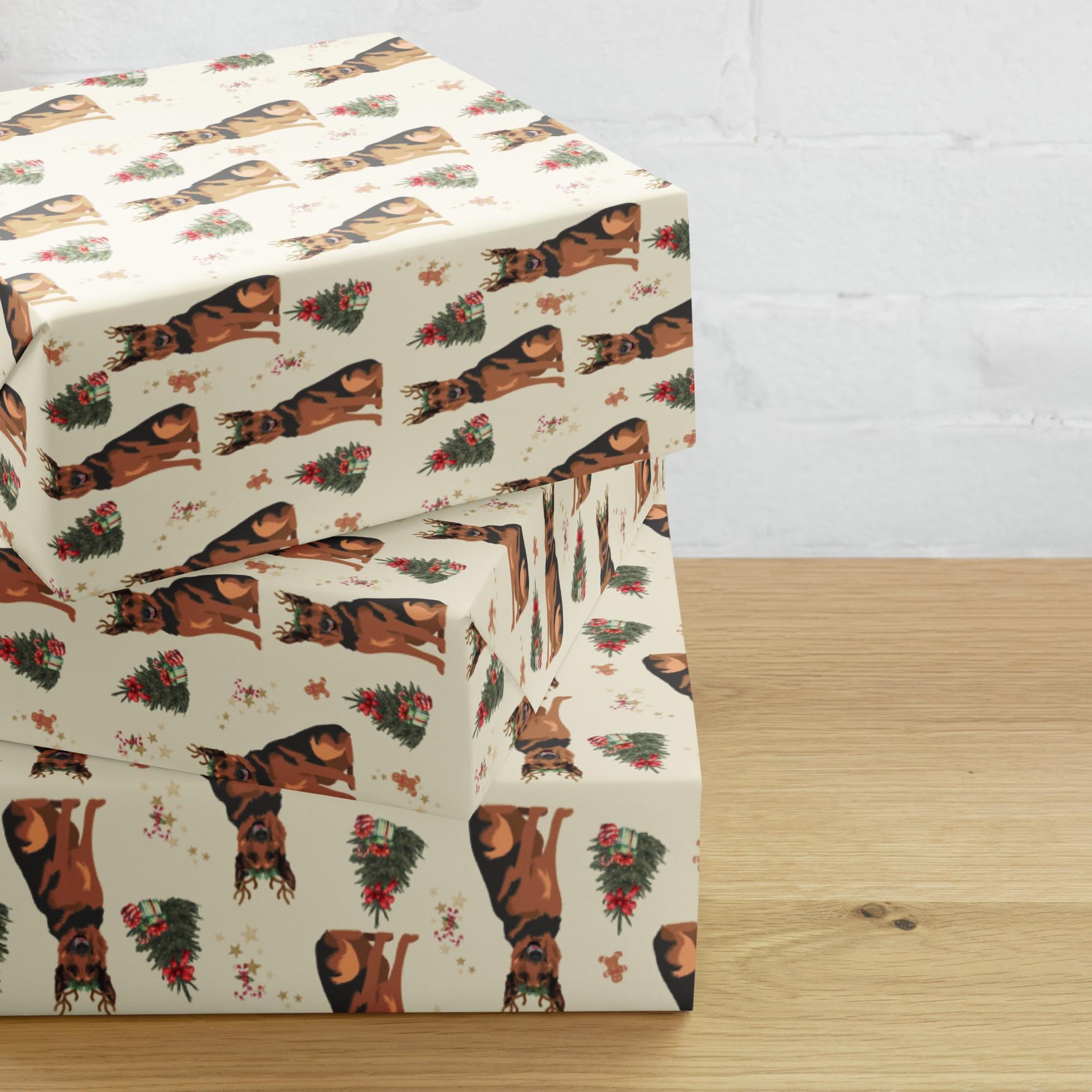 Christmas German Shepherd Wrapping Paper