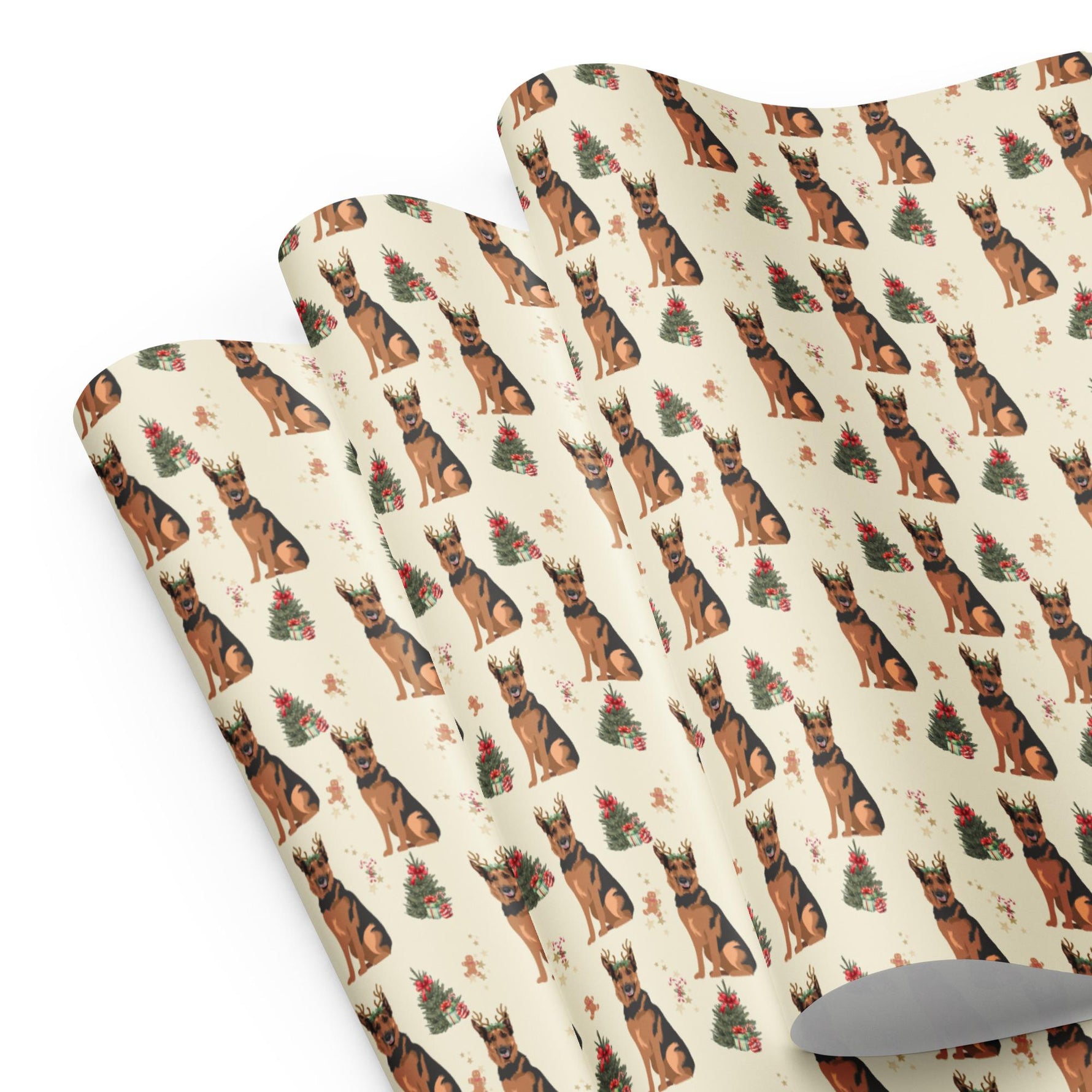 Christmas German Shepherd Wrapping Paper