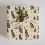 Christmas German Shepherd Wrapping Paper