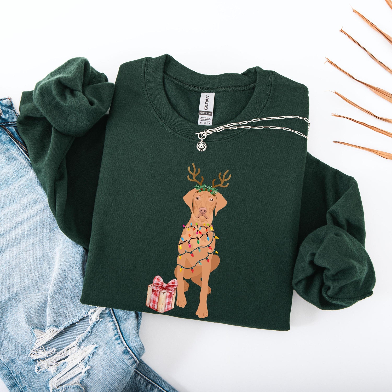 Reindeer Vizsla Sweatshirt