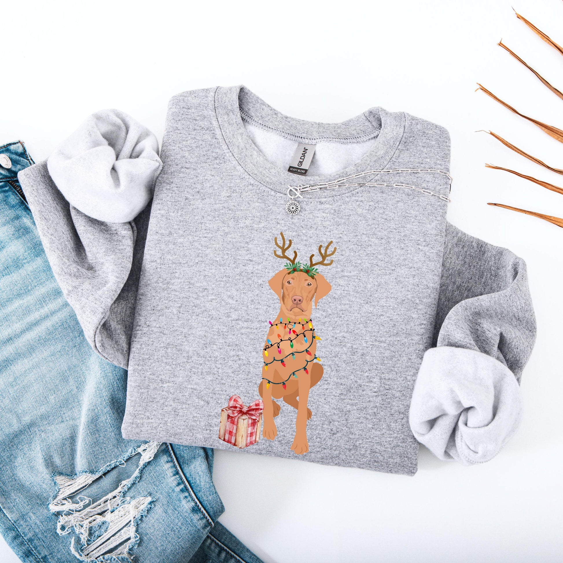 Christmas Hungarian Pointer Sweatshirt