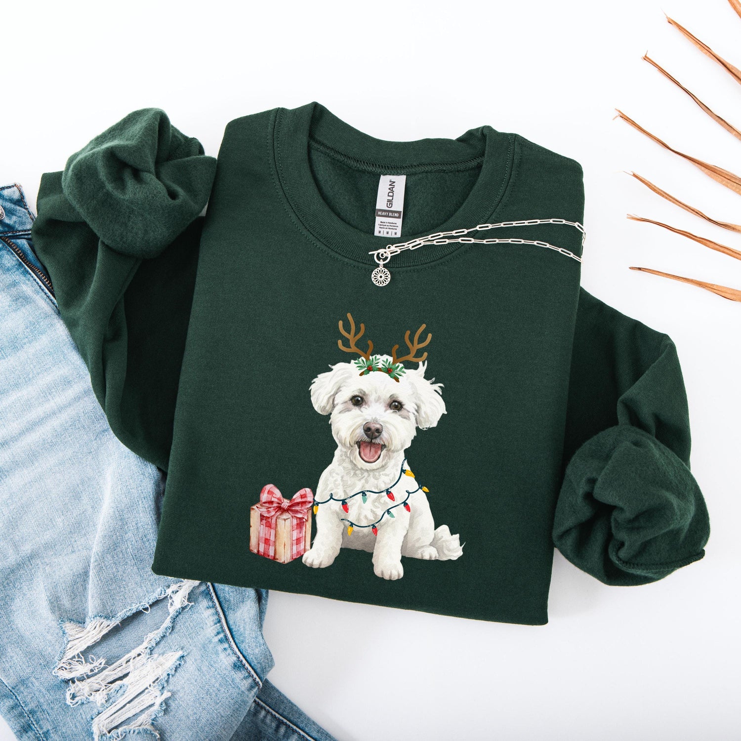 Christmas Bichon Frise Sweatshirt