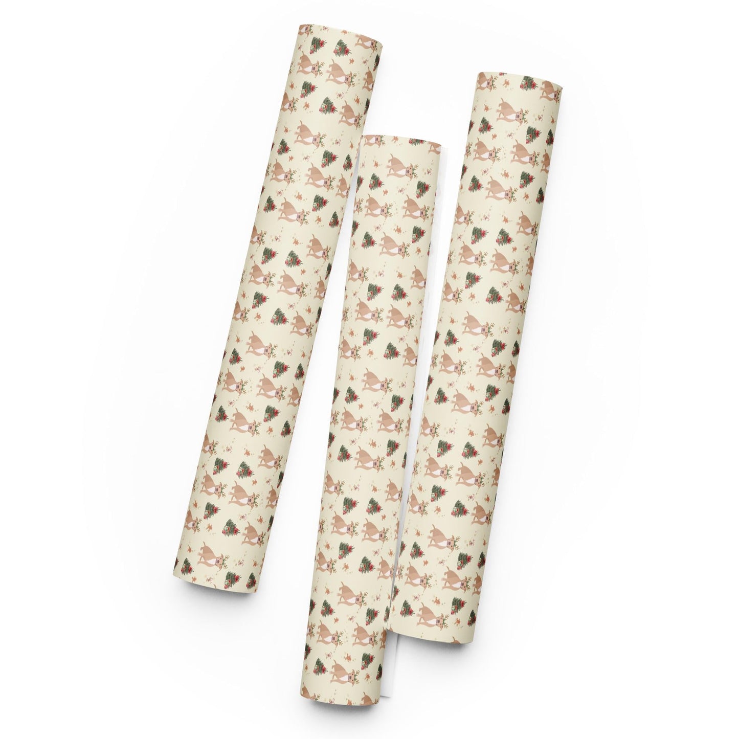 Christmas Smiling Pitbull Wrapping Paper