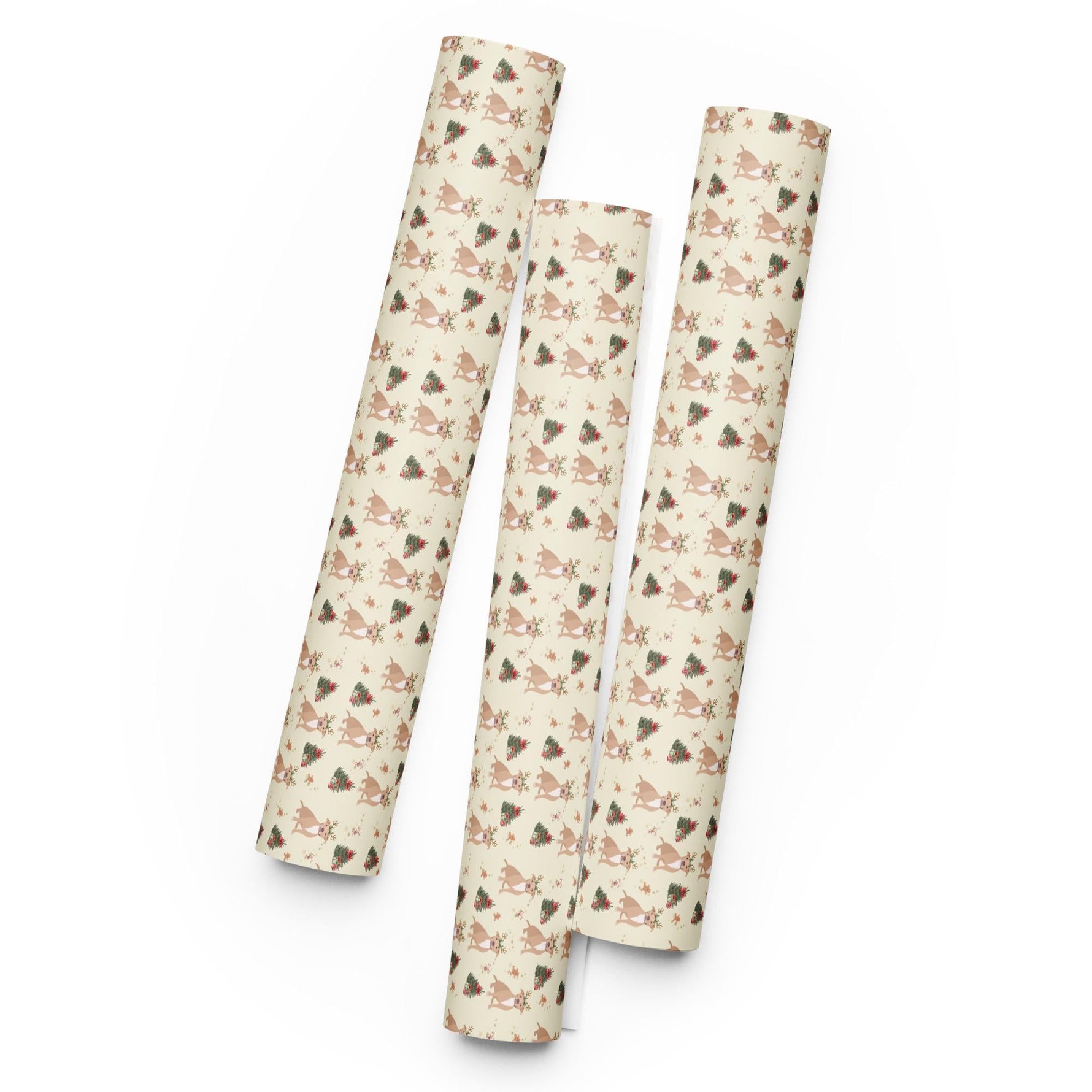 Christmas Smiling Pitbull Wrapping Paper
