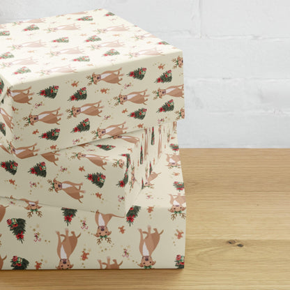 Christmas Smiling Pitbull Wrapping Paper