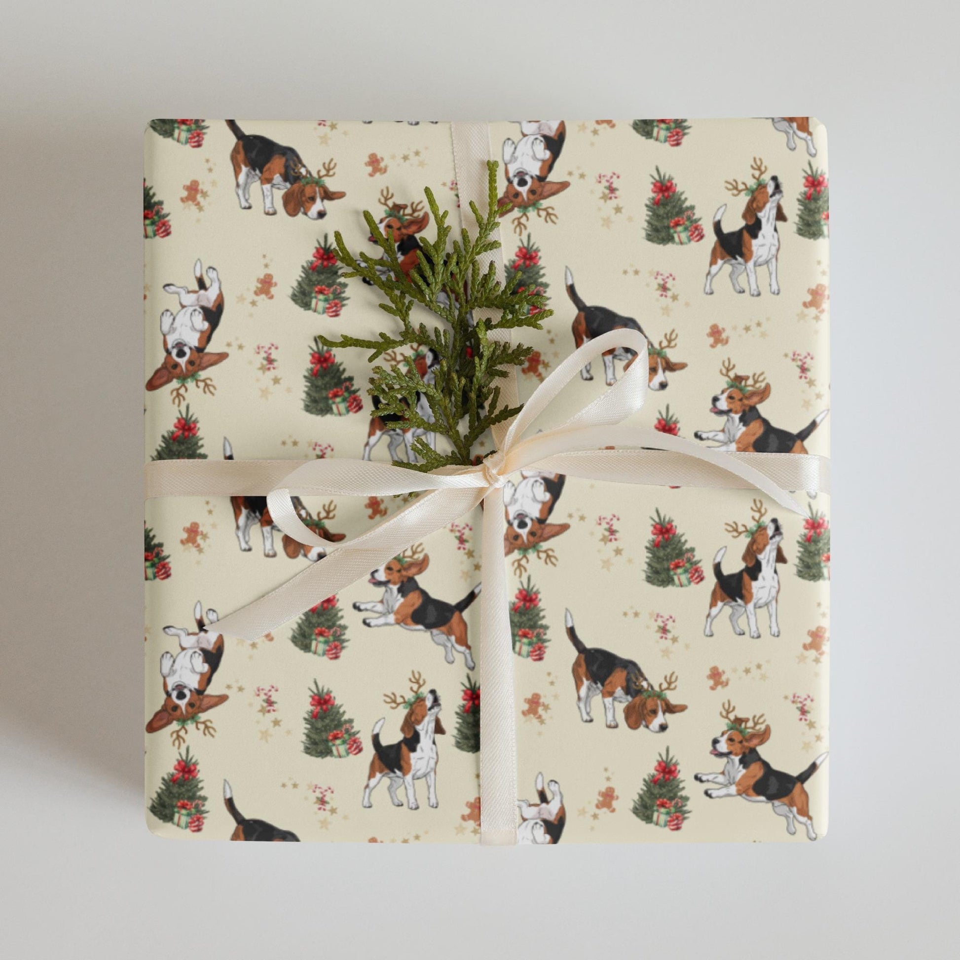 Christmas Beagle Wrapping Paper