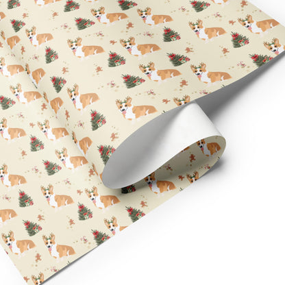 Christmas Fawn Corgi Wrapping Paper