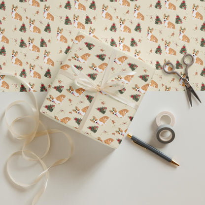 Christmas Fawn Corgi Wrapping Paper
