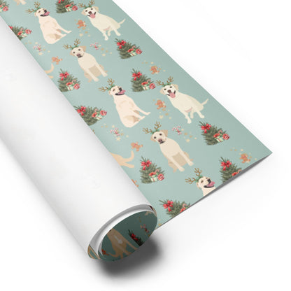 Yellow Labrador Christmas Wrapping Paper