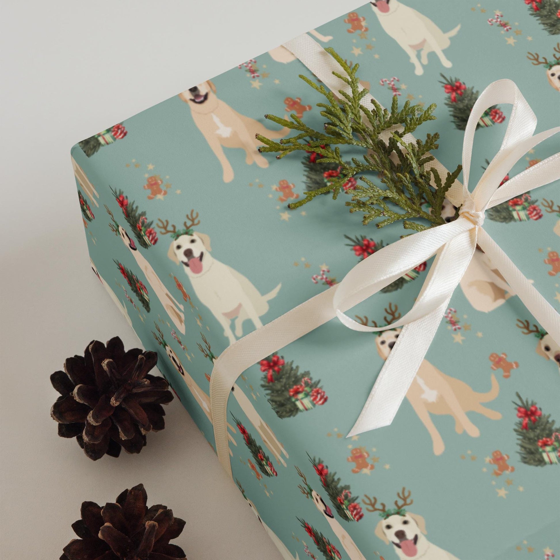 Yellow Labrador Christmas Wrapping Paper
