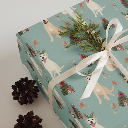 Yellow Labrador Christmas Wrapping Paper