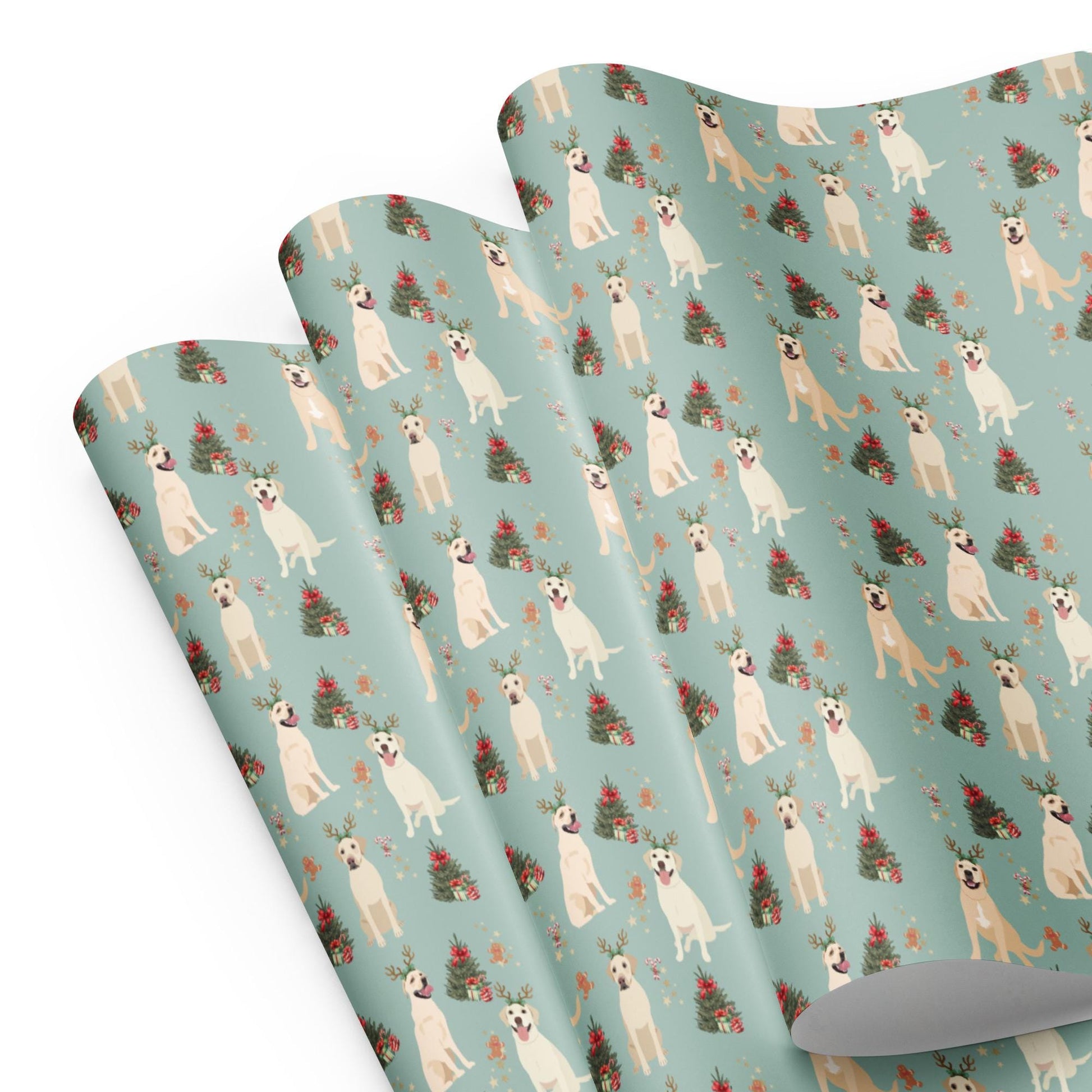 Yellow Labrador Christmas Wrapping Paper