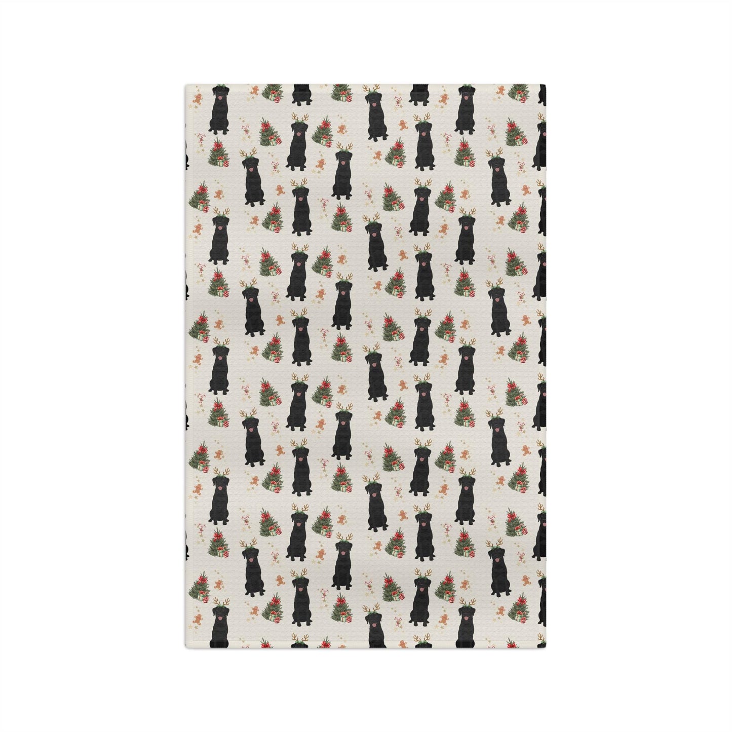 Black Labrador Christmas Kitchen Towel