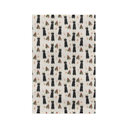 Black Labrador Christmas Kitchen Towel