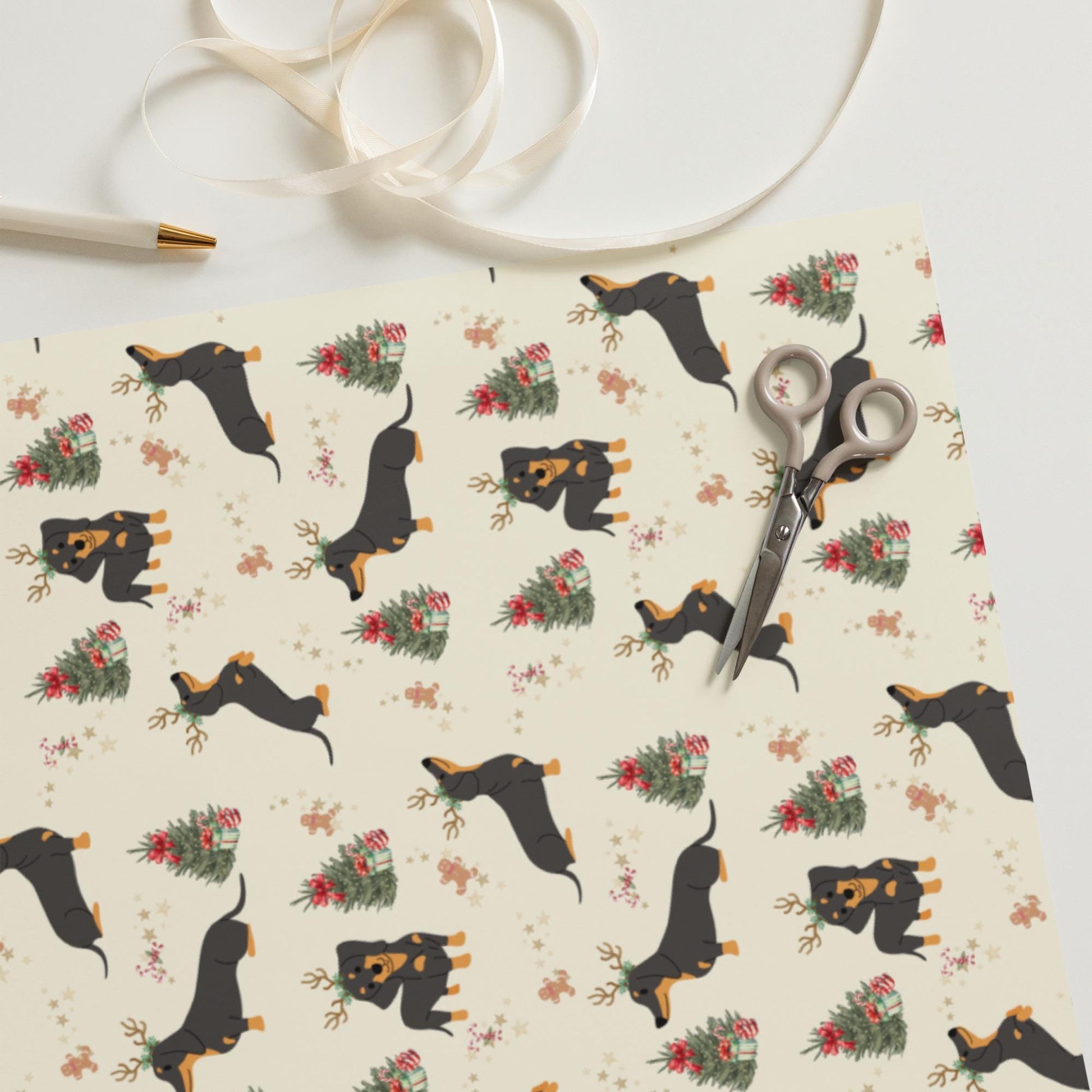 Christmas Dachshund Wrapping Paper