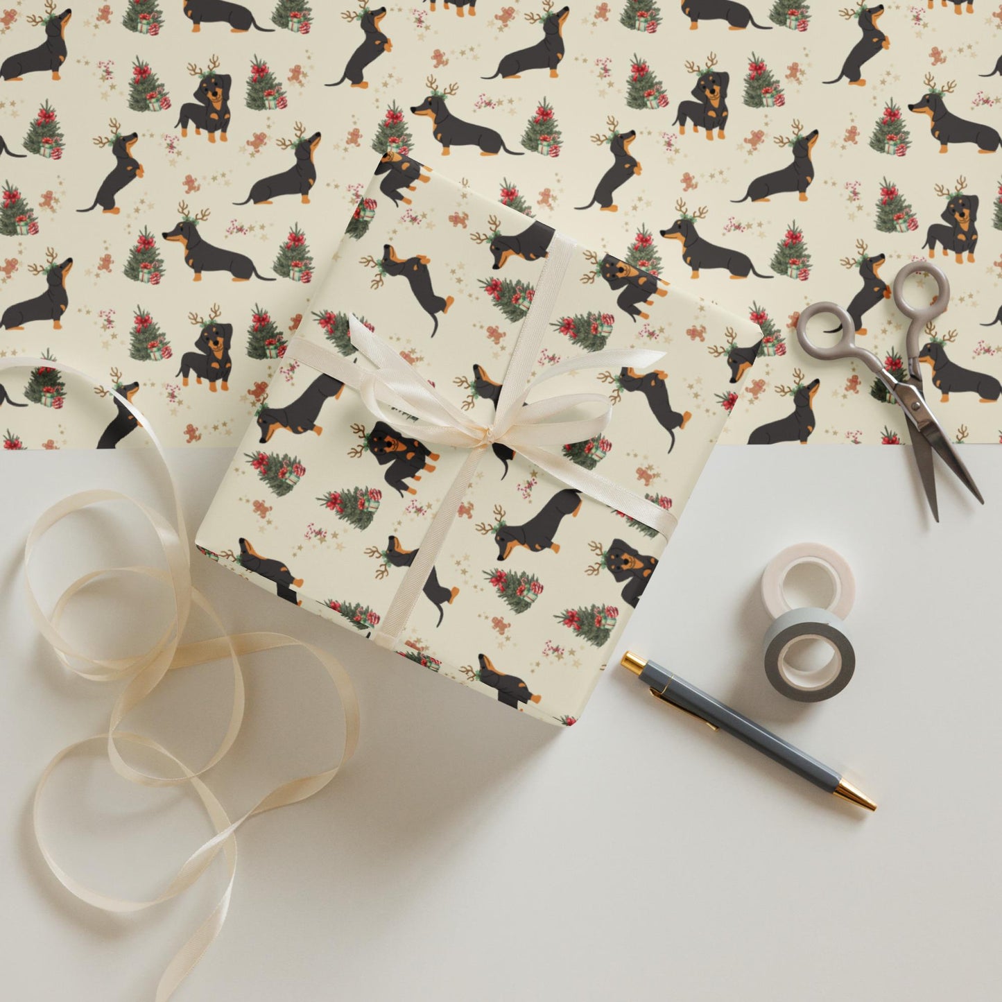 Christmas Dachshund Wrapping Paper